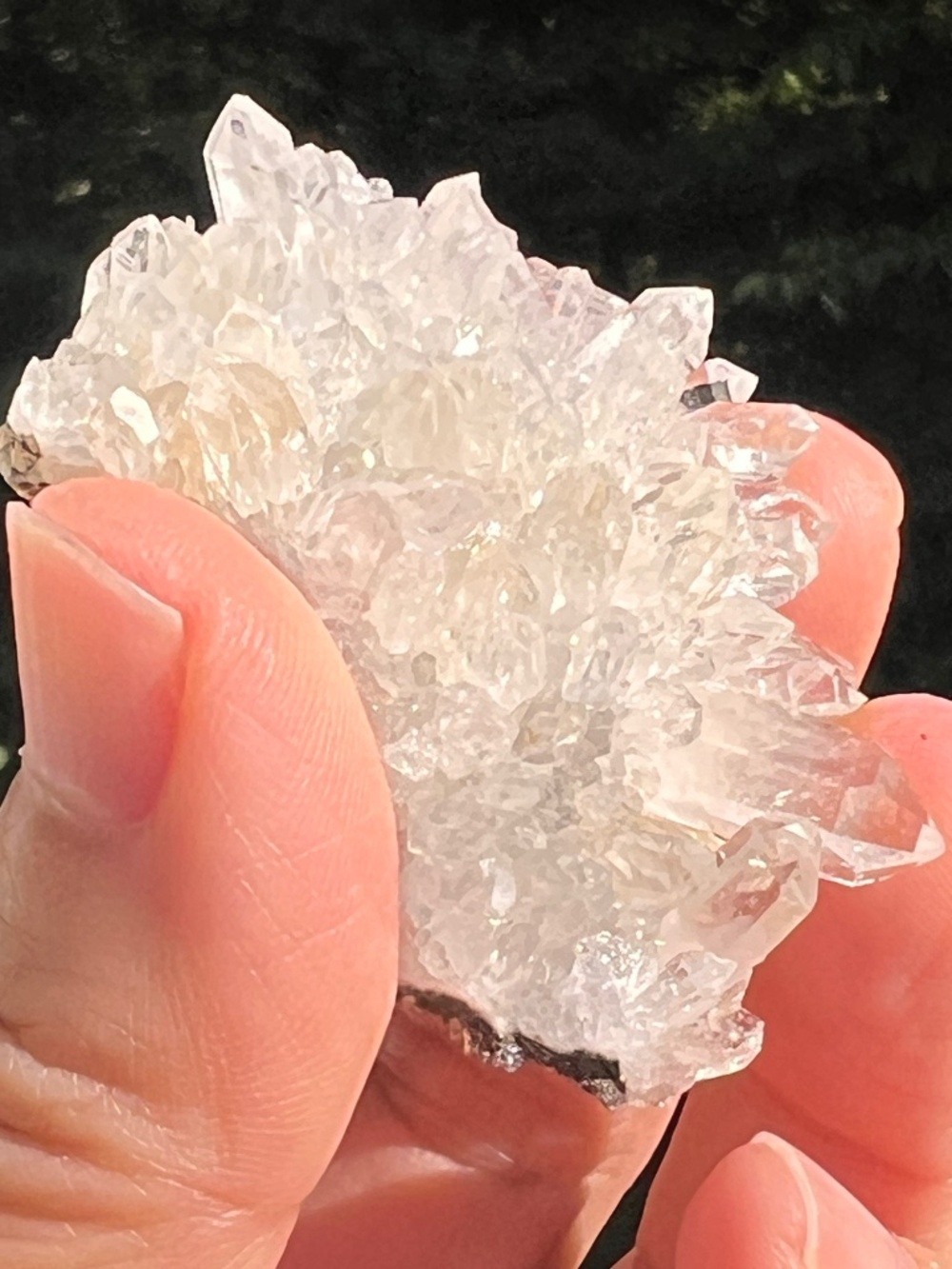Pink (2) lemurian Quartz cluster | crystal